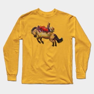 Rodeo with Natural Brushstrokes Long Sleeve T-Shirt